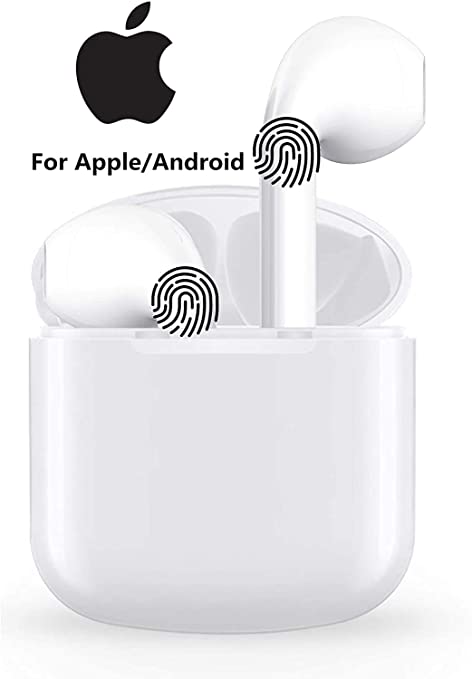 Wireless Earbuds Headsets, Bluetooth 5.0 Headphones with【24Hrs Charging Case】 3D Stereo IPX5 Waterproof Pop-ups Auto Pairing Fast Charging for iPhone/Android/Samsung/Apple/Airpods Pro