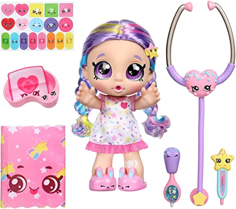 Kindi Kids Shiver ‘N’ Shake Rainbow Kate. Interactive Pre-School Doll, 40  Phrases & Sounds. Take My Temperature, Check My Heartbeat, & Help me Feel Better. for Ages 3 , Electronic Talking Doll