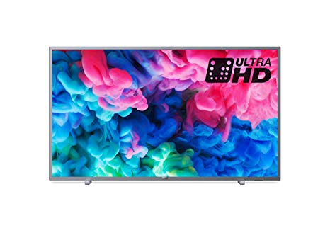 Philips 65PUS6523/12 65-Inch 4K Ultra HD Smart TV with HDR Plus and Freeview Play - Dark Silver (2018 Model)