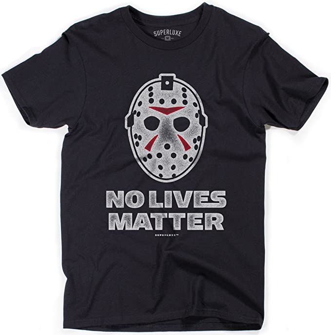 Superluxe Clothing No Lives Matter Mens Funny 2019 Halloween Ski Mask Horror Movie Costume T-Shirt
