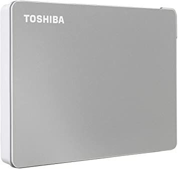 Toshiba Canvio Flex 2TB Portable External Hard Drive USB-C USB 3.0, Silver for PC, Mac, Tablet - HDTX120XSCAA