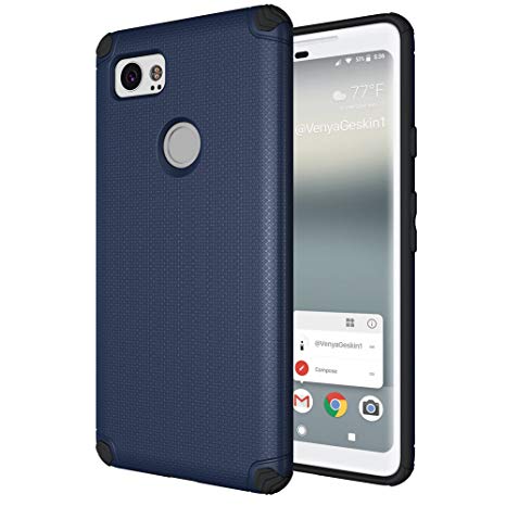 Ownest Google Pixel 2 Case,Ultra Lightweight 2 in 1 Scratch Resistant Protection and Hidden Iron Sheet and Bumper Textured Shock Absorption Design Protective Cover for Google Pixel 2-Blue