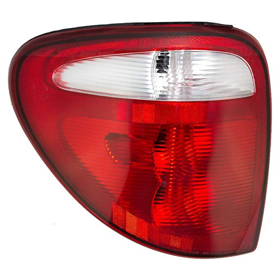 Taillight Tail Lamp with Connector Plate Driver Replacement for 01-03 Dodge Caravan Chrysler Town & Country Voyager Van 4857601AH
