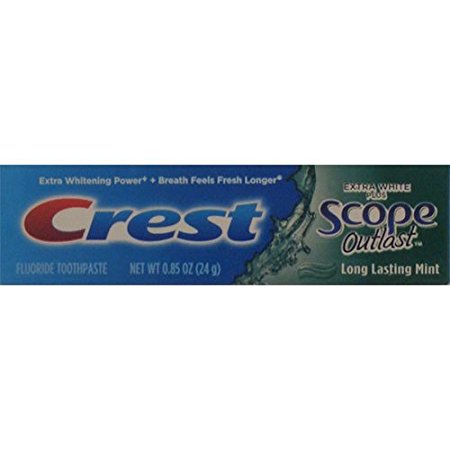 Crest Whitening plus Scope Outlast Toothpaste-Long Lasting Mint-0.85 oz