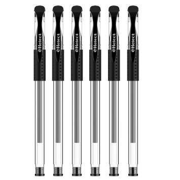 Rolling Ball Pens Helect Rollerball Pens - Fine Point Black Ink 6-Pack