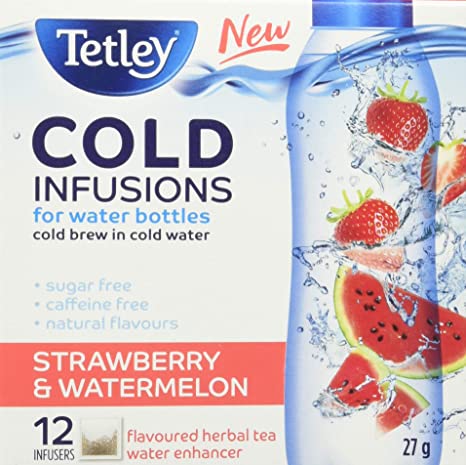 Tetley Strawberry & Watermelon Cold Infusions - 12 Count
