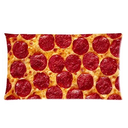 Food Pillow Case - Popular 20x36 inch One Side Pizza Rectangle Pillowcase