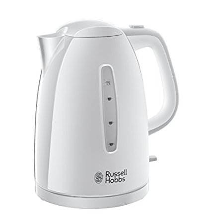 Russell Hobbs Textures Plastic Kettle 21270, 1.7 L, 3000 W - White