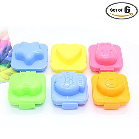 IDS 6 set Fish Car Heart Shape Egg Sushi Rice Mold Mould Decorating Fondant Cake Tool