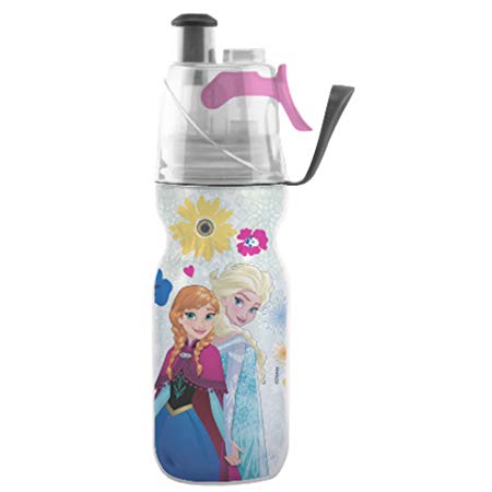 O2COOL HMCM121 Elsa/Anna Mist 'N Sip Water Bottle