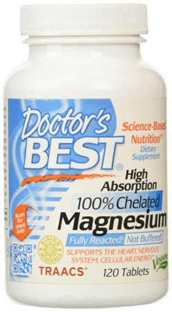 Doctor's Best High Absorption Magnesium 100 mg Tabs, 120 ct