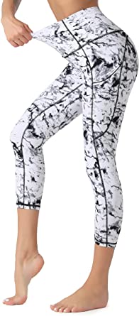 Dragon Fit High Waist Yoga Leggings with 3 Pockets Tummy Control Workout Running Yoga Pants for Women
