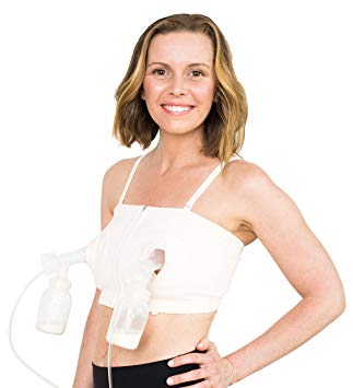 Simple Wishes D Lite Hands Free Pumping Bra, Patented, Soft Pink, XS-Large (2 pack)