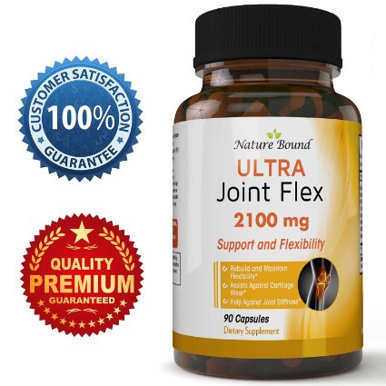 Natural Glucosamine Supplement With Chondroitin Sulfate MSM Turmeric Extract Extra Strength Best Joint Care #1 Pain Relief Supports Mobility and Flexibility For Men and Women By Nature Bound