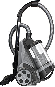 Ovente Cyclonic Canister Vacuum – Bagless – HEPA Filter – BONUS Attachments Included – Corded – ST2620 Series – Black (Black)