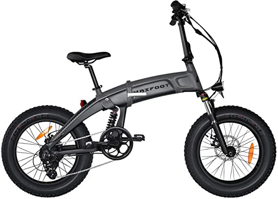 MaxFoot 1000W Electric Bike Removable 48V 14AH Lithium Battery Full Suspension Foldable Fat Electric Mountain MF-19 P Bicycles Adults