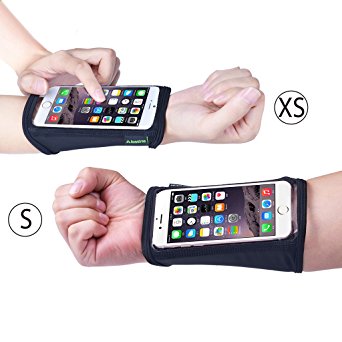 Avantree Wrista (2 Pack: Size S   Size M for Women), Wristband / Forearm Armband for iPhone 6S / 6 / 5s/ 4s, Samsung Galaxy S3 / S4, with an Inside Little Pocket for Key, Id, Cash, Etc.