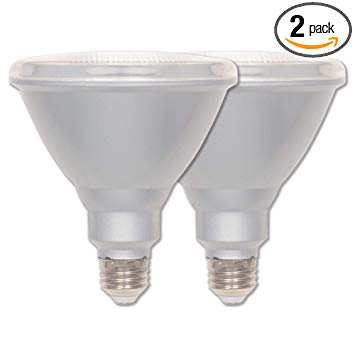 Westinghouse Lighting 5311400 15 (90-Watt Equivalent) PAR38 Flood Dimmable Bright White Indoor/Outdoor Energy Star, Medium Base, 2 Pack LED Light Bulb, Clear, 2 Piece