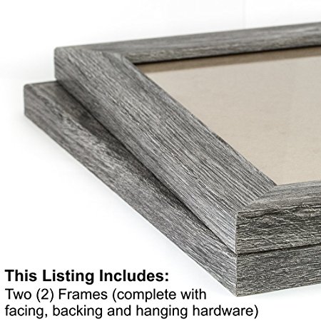 Craig Frames 26030 11 by 14-Inch Picture Frame 2-Piece Set, Smooth Finish, 1.25-Inch Wide, Gray Barnwood