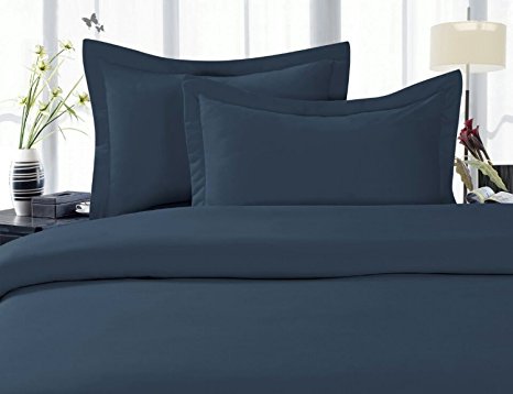 Mattrest ® 1500 Thread Count Egyptian Quality Super Soft Wrinkle Free 4 pc Sheet Set, Deep Pocket Great Deal , Queen Navy