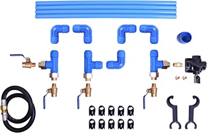 Rapidair F28092 Fastpipe 1 Inch 25 Feet Travel Condense Water Vapor Air System Cooling Loop Kit with Tubing, Connectors, and Spanner Wrenches
