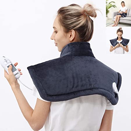 Heating Pad for Neck & Shoulder Pain Relief,4 Heat Settings with Auto-Off,Soft Flannel for Shoulders, Neck, Back, Legs Full Body Sport Sornes,Electric Heating pad