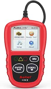 Autel Outils de Diagnostic Auto OBDII Lecteur de Code avec Menu en Français Lecture et Effacement des Codes d'Erreur Scanner OBD2 pour Voitures à Essence et à Diesel (Autolink AL319)