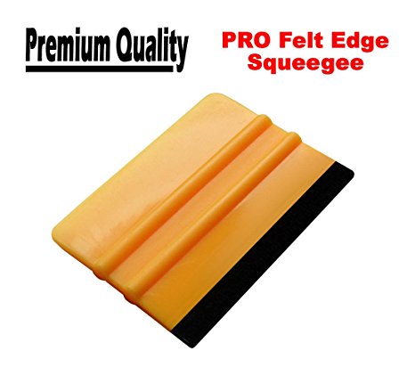 TIS (TM) PRO Felt Edge Squeegee Applicator for Carbon Fibre / Car Vinyl Wrap / Self-Adhesive Stickers / Window Film. Wrapping Tool.