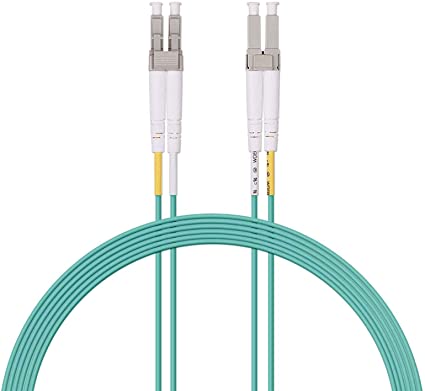 Fiber Patch Cable - LC to LC OM3 10Gb/Gigabit Multi-Mode Jumper Duplex 50/125 LSZH Fiber Optic Cord for SFP Transceiver, Computer Fiber Networks and Fiber Test Equipment, 2-Meter(6.5ft)