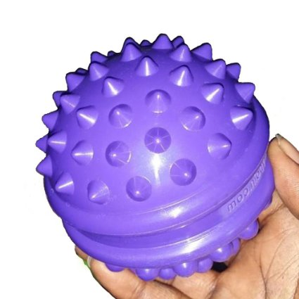 Spiky Massage Balls - Foot, Hand, Neck and Back Massage Ball - 4 Inches - Trigger Point Hard Massage Ball