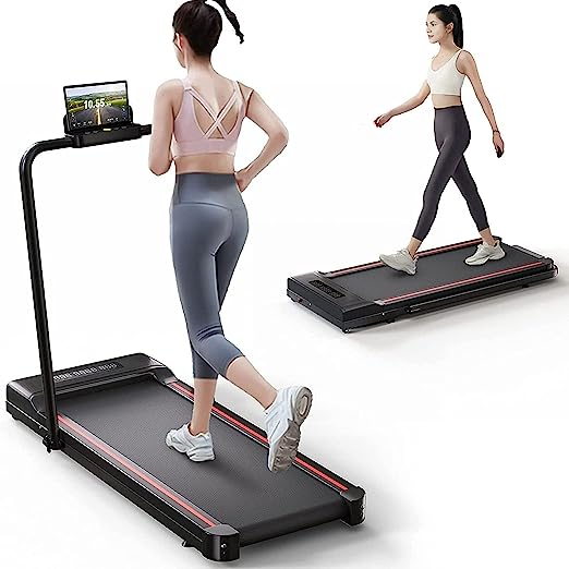 Sperax Treadmill-Walking Pad-Under Desk Treadmi-2 in 1 Folding Treadmill-Treadmills for Home-Black Red