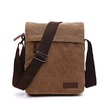 NANJUN Vintage Canvas Messenger Bag Shoulder Bags for Men Women