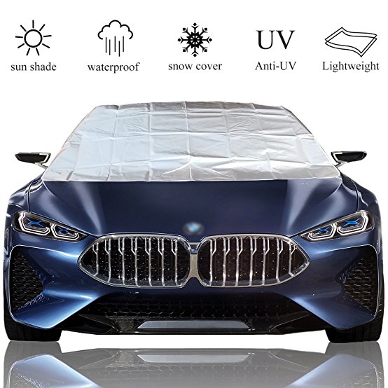 Car Windshield Cover for Ice and Snow, BOKIN Car Windshield Snow Cover Sunshade Sun Visor Reflect UV. This Cover Is for Car, SUV, Van, Truck Windshield.(63"x46")