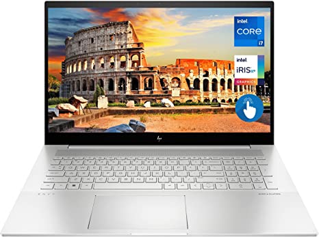 HP Envy Laptop, 17.3" Full HD Touchscreen, 12th Gen Intel Core i7-1260P, 64GB DDR4 RAM, 2TB PCIe SSD, IR Camera, HDMI, Backlit Keyboard, Wi-Fi 6, Windows 11 Home, Silver