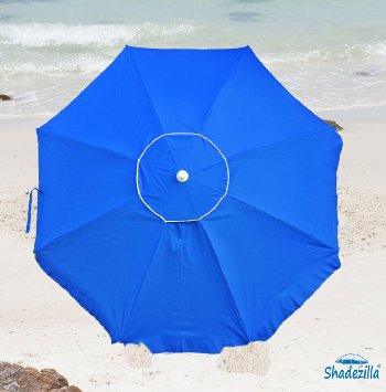 Platinum 6.5 ft Polyester 100 UPF Beach Umbrella with Vent & Tilt