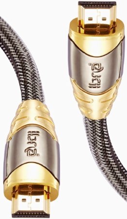 IBRA? LUXURY GOLD High Speed 3 Meter Gold Plated HDMI to HDMI cable with 3D, Ethernet and Audio Return Channel,Version 2.0/1.4a (3m/9.6ft)