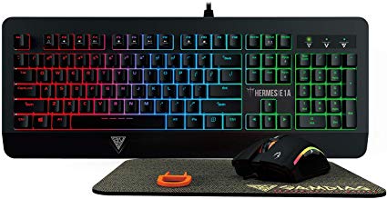 GAMDIAS Hermes E1A Mechanical Gaming Keyboard, Spill Resistant with Zeus E2 Optical Mouse and NYX E1 Mouse Mat