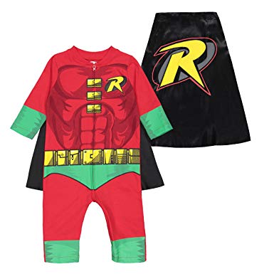 Warner Bros. Justice League Boys' Costume Coverall Superman Batman Robin Flash