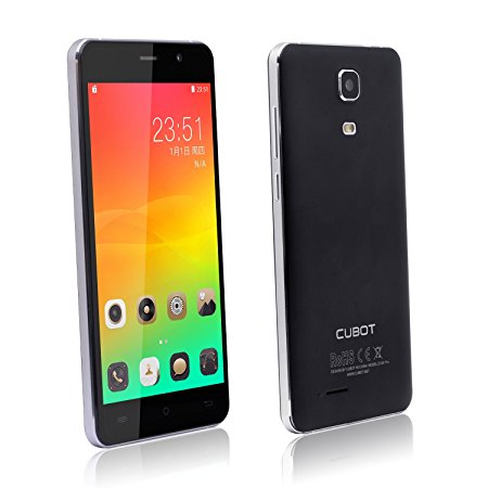 Cubot Z100 Pro Sim Free 4G Smartphone 5 Inch HD Unlocked Android 5.1 Quad Core 3GB Ram 16GB Rom Dual Camera 13 MP Smart Phone WIFI Hotspot Bluetooth Phablet For Vodafone, Three,O2 etc. (Black)