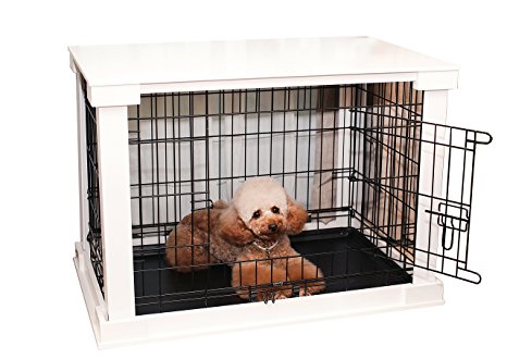 Merry Products Pet Cage w/White Crate Cover
