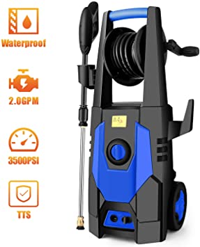 mrliance 3500PSI Electric Pressure Washer 2.0GPM Power Washer 1800W High Pressure Washer Cleaner Machine with 4 Interchangeable Nozzle (Blue)