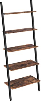 VASAGLE Alinru Ladder Shelf, 5-Tier Bookshelf Rack Shelf for Living Room Kitchen Office, ULLS46BX
