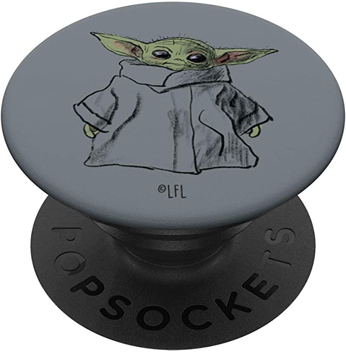 Star Wars The Mandalorian The Child Illustration PopSockets PopGrip: Swappable Grip for Phones & Tablets