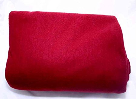 Super Soft Alpaca Wool Hand-Woven Throw Blanket (Deep Solid Burgundy Color)