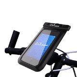 CaliCase Floating Waterproof Case with Armband Bike Mount and Earbuds port Universal Pro Edition Black