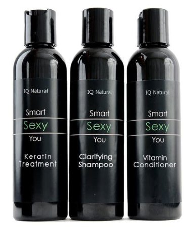 Brazilian Keratin Hair Straightening Treatment - Formaldehyde-free Keratina Sin Formol 3pc System 6oz Total - By IQ Natural