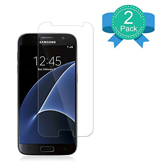 [2 Pack] BBInfinite Galaxy S7 Bulletproof Glass Screen Protector,9H Tempered Glass Anti-Scratch, Clear High Definition (HD) Screen Film for Samsung Galaxy S7