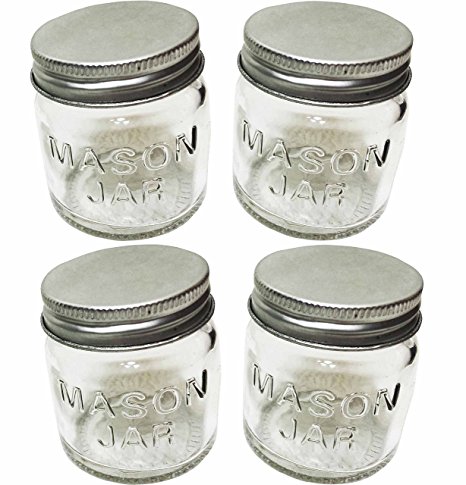 Cooking Concepts Mini Storage Jar with Lids - 2 Pack Mini Glass Mason Jars (2 Pack)