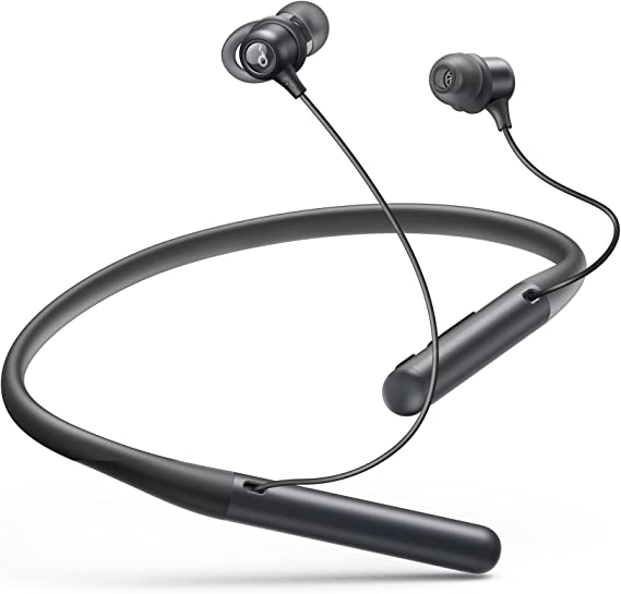 Soundcore Anker Life U2 Bluetooth Neckband Headphones with 24 H Playtime, 10 mm Drivers, Crystal-Clear Calls with CVC 8.0, USB-C Fast Charging, Foldable & Lightweight Build, IPX7 Waterproof