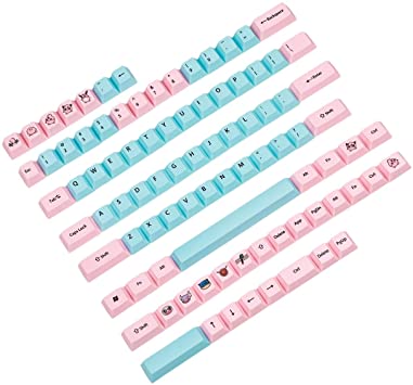 Cherry Profile Dye Sub Miami PBT Full Keyset for MX Mechanical Keyboard GK64 Tada68 (64 Add Supplement)